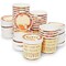 Sparkle and Bash 24 Pack Thanksgiving Leftover Containers with Lids, 12 oz Kraft Paper To-Go Cups for Hot and Cold Food, Disposable Fall Food Containers for Soups, Sides, and Desserts